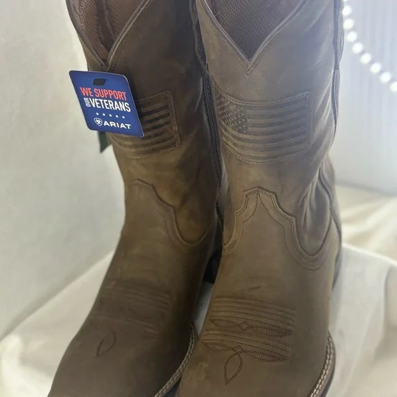 Ariat Sport Patriot II Leather Western Work Boots - size 10 EE new in box